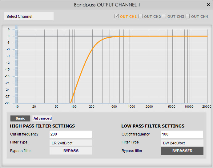 Output 1 AW4 LS BR Left Channel
